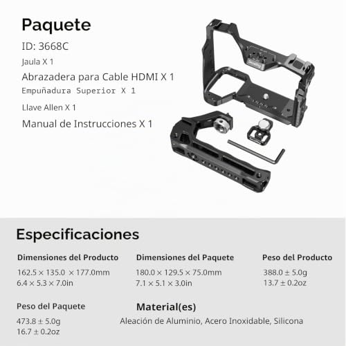 Miniatura 9 de Smallrig A7 Iv A7s Iii A7r V Cage With Top Handle And Hdmi Cable Clamp, Basic Kit For Sony Alpha 7 Iv Alpha 7 S Iii A7r V - 3668