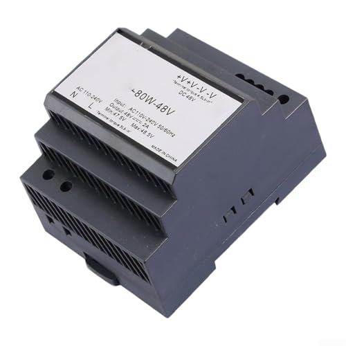 AugustknowU DIN Rail Power Supply Unit 80W Output DC 48V AC 110-240V Input For For Lighting Circuits Automation Panels And Surveillance Gear