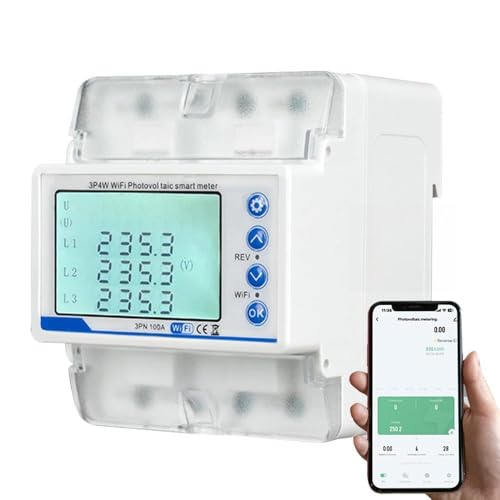 Interrupteur de réception triphasé WiFi avec écran LCD photovoltaïque