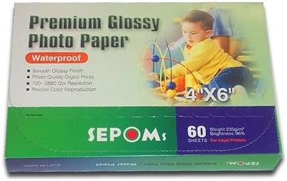 PPSE235460 high glossy 235g/m2 4 x 6 premium photo paper 60 sheets
