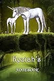  Keziah\'s Notebook: Keziah Personalised Custom Name Notebook - Unicorn Family