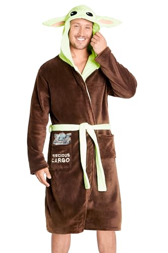 Mandalorian Baby Yoda Bademantel Mit Kapuze, Kuschlig Morgenmantel für...