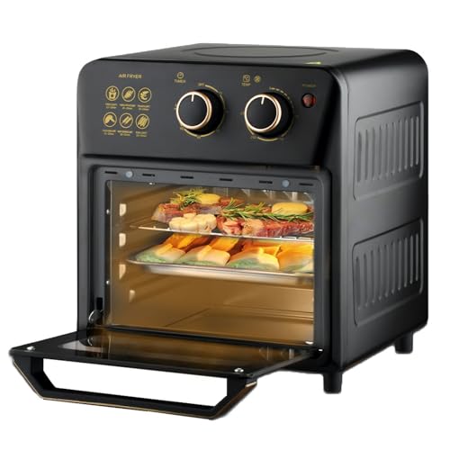 Horno de Aire de 14L, Horno Eléctrico Multifuncional Compacto con Ventana Visible, Cocina Inteligente Automática para Hornear, Asar y Freír