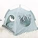 BDRPZX Pet namiot dom koty łóżko przenośne teepee z grubą miękką poduszką dostępne dla psa szczeniaka wycieczka odkryta wewnątrz (rozmiar: mały) (Size : M)