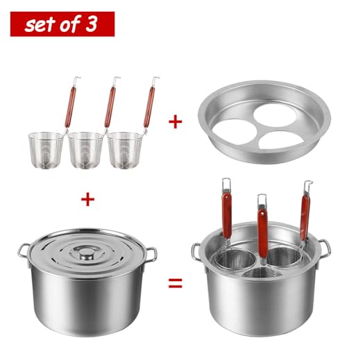 Casserole à pâtes et son ensemble d'inserts en acier inoxydable durable - 5