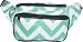 SoJourner Fanny Pack Waist Bag - Chevron Festival Packs for men, women | Cute Fashion Belt Bum Bags (teal)
