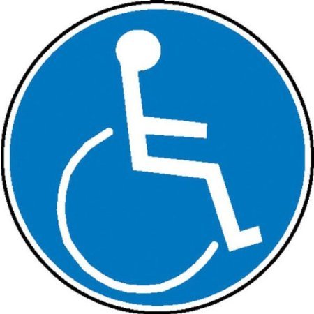 INDIGOS UG - Plaque pour fauteuil roulant utilisateurs Enchère Film, autocollantes., taille 10 cm
