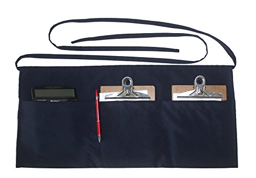 Sew Ur Life Resist Water 3 Big Pockets Navy Waist Server Apron Kitchen Restaurant Bistro Cafe Bar Pub Bakery Unisex Half Aprons For Chef, Baker, Servers, Waitress, Waiter（Thin Straps #TOP3
