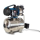 HYUNDAI - Surpresseur 1300 W 24 L 4500 L/h - Moteur induction - Eaux claires - Hauteur d'aspiration max 8 m - Hauteur de refoulement max 50 m - Puissance sonore 65 dB - HBP1300