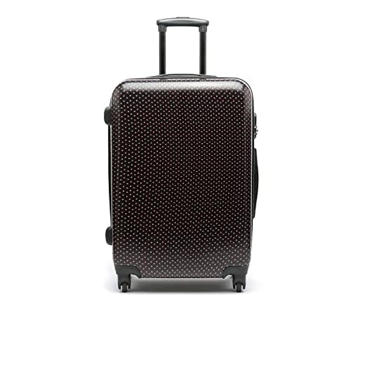 MISAKO Flori Maleta Grande - Maleta de Viaje - 50X77X22 CM - Negro - Semirrígida