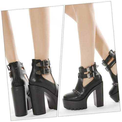 Bottines à rivets et chaînes Beaupretty aux finitions soignées
