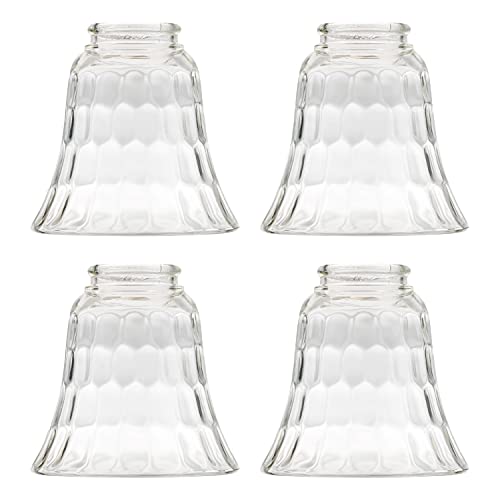 Review de Pantalla para ventilador de techo del mes. 33 Cubiertas de luz para ventilador de techo, pantallas de repuesto de vidrio para ventiladores de techo y lámparas, vidrio transparente en forma de campana con acabado decorativo...