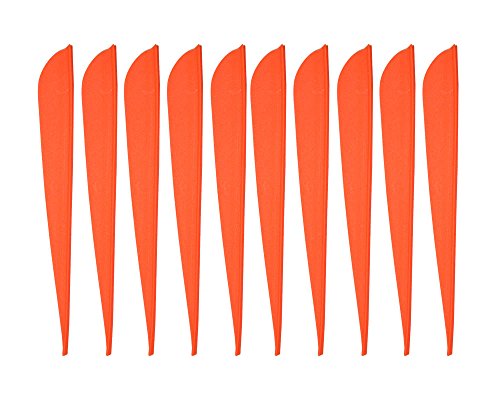 Isport 2.5'' 3" 4'' 5'' Archery Vanes Fletches Plastic Diy Arrow Fletching 50Pcs 100Pcs 3 Color Mixed Random Color (5'', 100Pcs) #TOP1