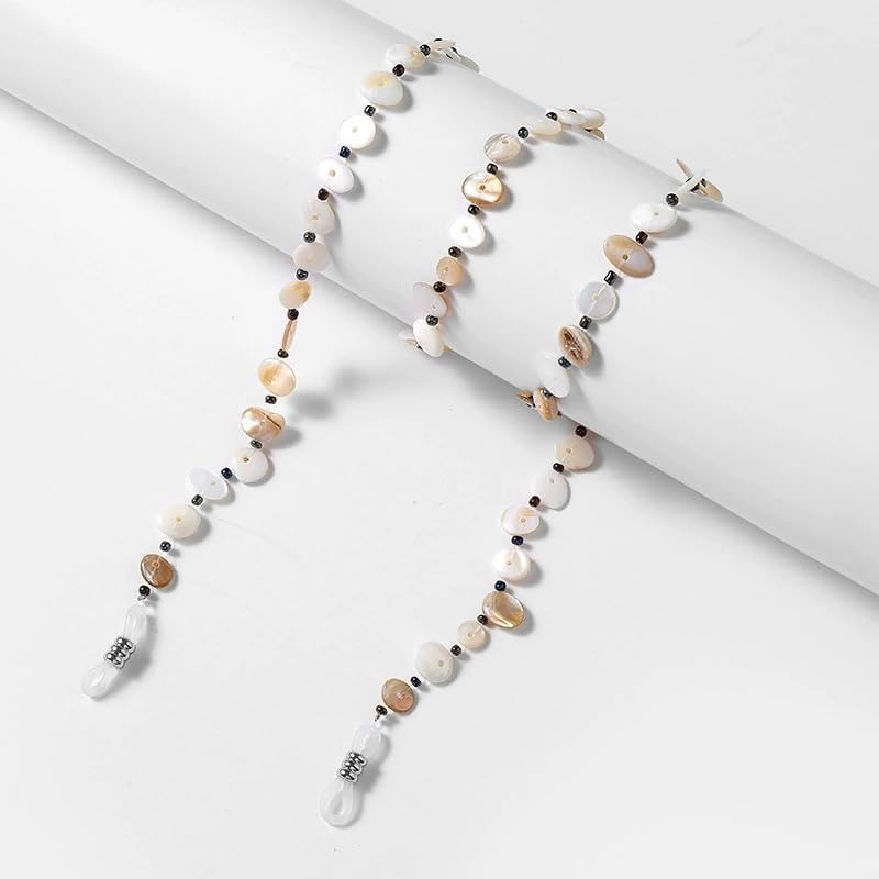 Colorful Beaded Eyeglass Chains Shell Material Sunglasses Hanging Neck Everyday Versatile Rope Accessories