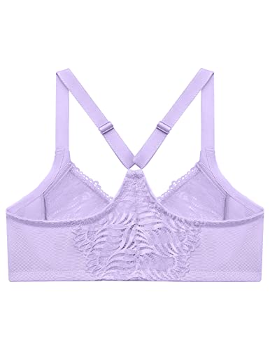 Glamorise Full Figure Plus Size Front-Closure T-Back Wonderwire Bra Underwire #1246 #TOP4