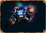 Shvieiart MotoGP Meatal Sign Alex Rins - 8 X 12 inches Tin Decor Poster