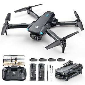 Holy Stone HS290 Drone with 1080P FPV Camera for Adults Beginners and Kids, Foldable RC Quadcopter with Optical Flow, Voice Gesture Control, APP Control, Tap Fly, 3 Speed Modes, 2 Modular Batteries
