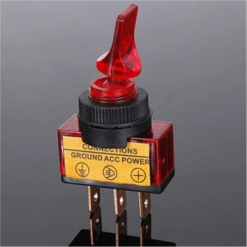 Interrupteur à bascule à LED 12V résistant aux vibrations pour circuit auto