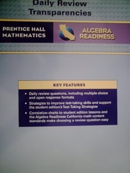 Paperback Daily Review Transparencies (Prentice Hall Mathematics, Algebra Readiness) Book