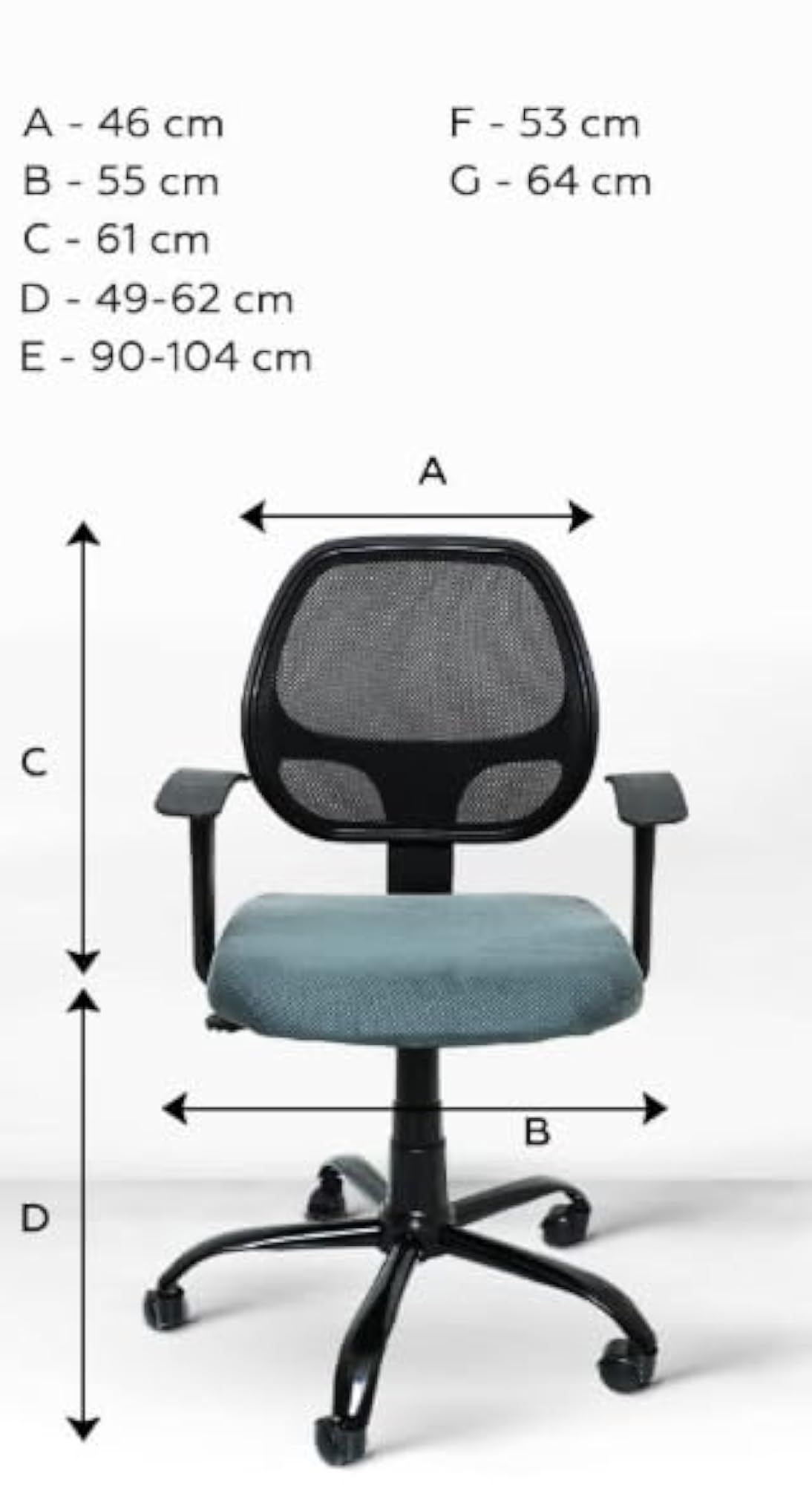 Mesh Back Office Chair with Adjustable Height