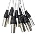 PRORECK 8-Channel Low Profile XLR Send Circuit Board Snake Cables, XLR Splitter Cable for Live, Recording, Stage, Studio, 25 Feet Long