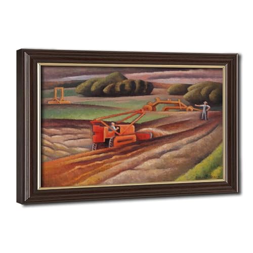 Art vintage australien Dorrit Black déco murale salon et bureau avec cadre suspendu toile