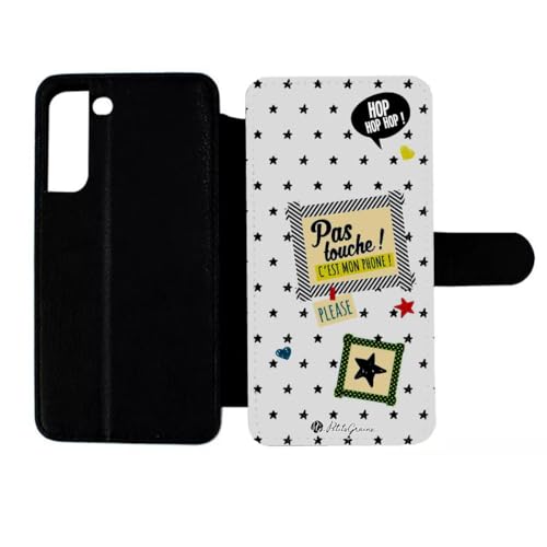 Housse fermeture magnétique en cuir petits grains pour Samsung S22 Plus