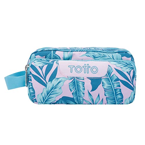 TOTTO Estuche Escolar Tres Compartimentos Plantas Tropicales - Agapec Cover