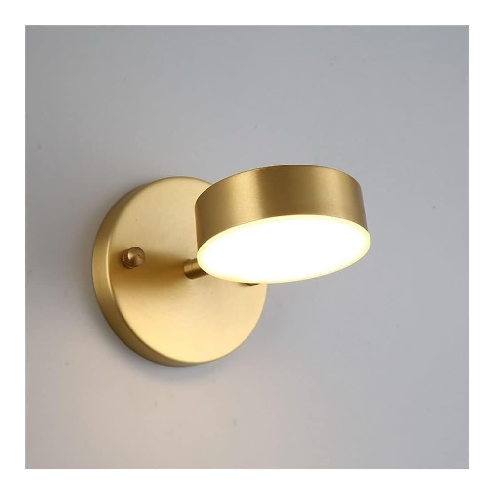 TONFON Modern LED Wall Lamp Adjustable Copper Wall Sconce Minimalist Bedside Wall Mounted Lamp for Bedroom Living Room Study Room Dining Room Hallway Stairs Hall Restaurant