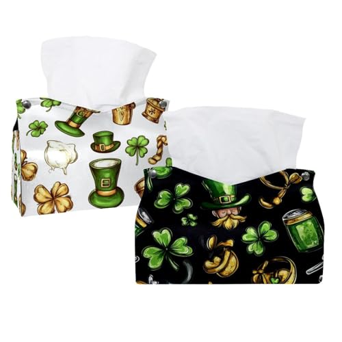 Porte-mouchoirs Saint Patrick pour décoration de table printanière verte - 2