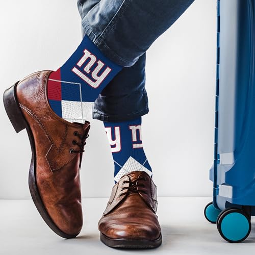For Bare Feet 505-7-ARMX-199616 Nfl New York Giants Argyle Remix Premium Dress Sock Team Color Osfm thumb #1