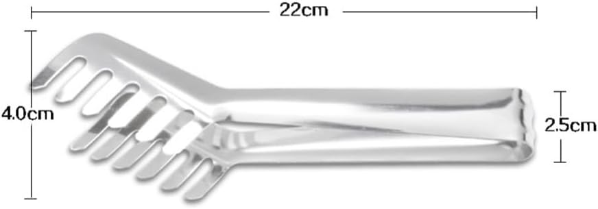 Kichvoe 4pcs Stainless Steel Food Tongs Ergonomic Spaghetti and Salad Serving Utensils for Kitchen Use for Barbecue and Daily Cooking