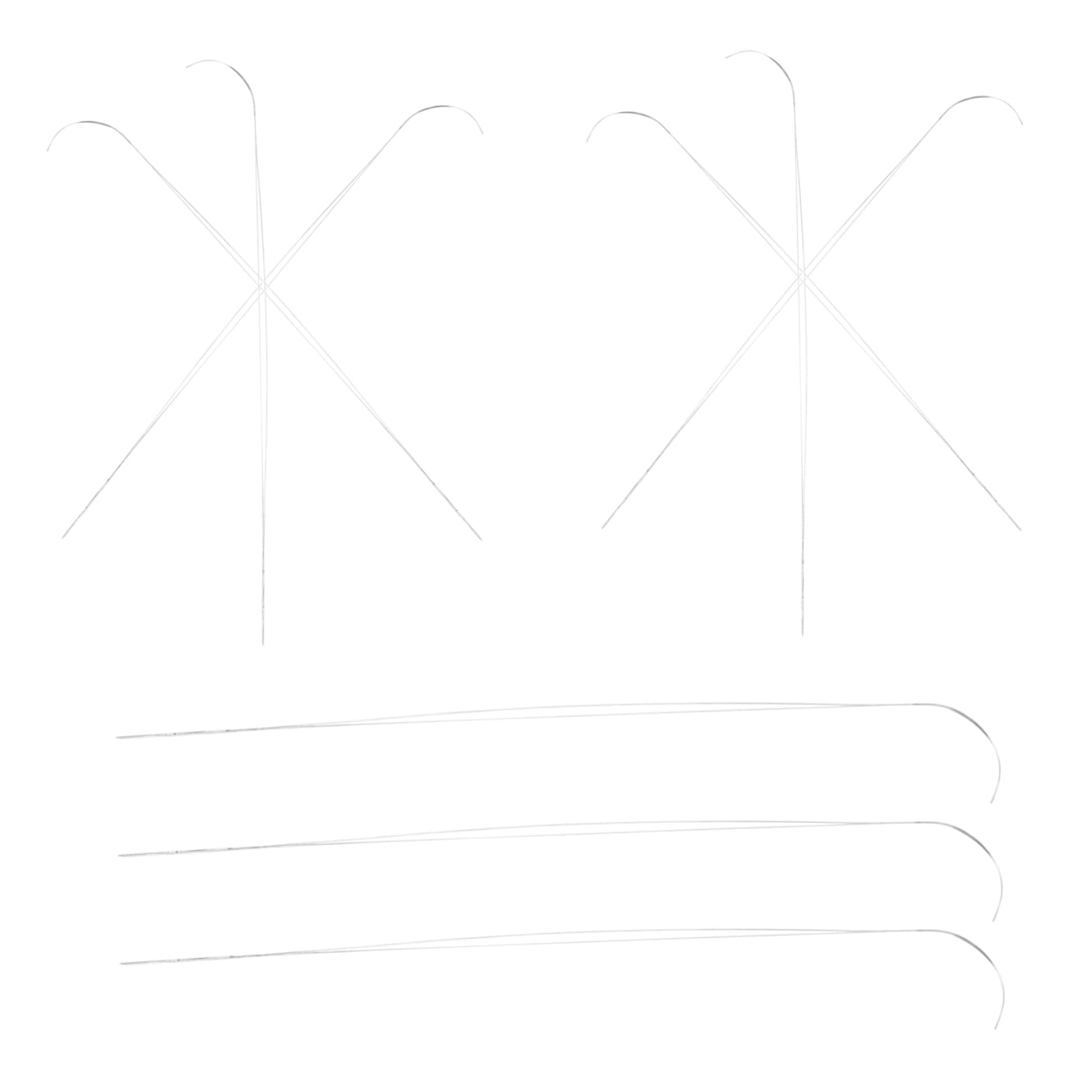 Beatifufu 10pcs Beading Curved Needles DIY Yarn Knitting Needles for Bead Jewelry Making Beading Tools Large Eyes Metal Bead Threader Beads DIY Threading Tools