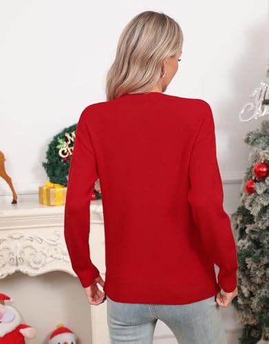 Image of Women's Lightweight Thin Knit Sweater USA American Flag Pullover Sweaters