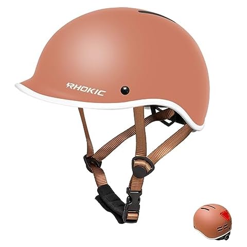 RHOKIC Adjustable Kids Bike Helmet with Light Cover