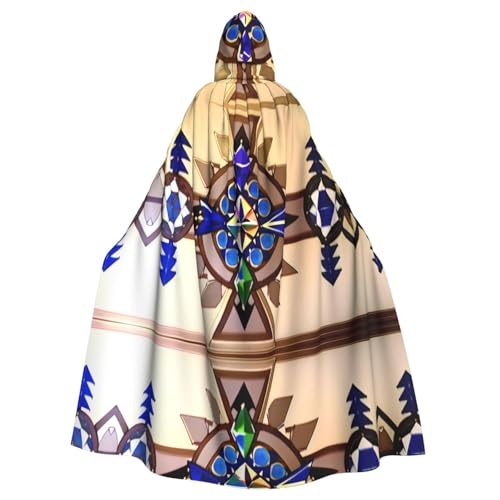 WHJSHOP Aboriginal Painting Prints Hooded Cloak – Long, Comfortable Cosplay Throw