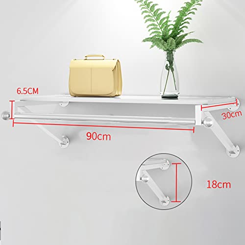 Solution de rangement élégante porte-manteau mural doré 90cm