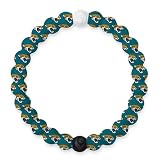 NFL Licensed Jaguars Beaded Silicone Bracelet for Women & Men, M Jewelry