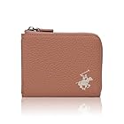 【爆下げ】[ビバリーヒルズポロクラブ] 二つ折り財布 L字ファスナー財布 コンパクトウォレット スモ－キ－ピンク