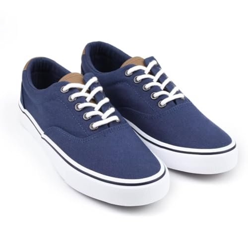 ANTLULU Mens Canvas Shoes Low Top Fashion Sneakers Lace Up Casual Shoes