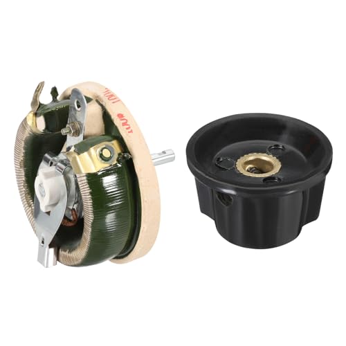 YOKIVE 100W 100 Ohm Rheostat, Ceramic Rheostat Adjustable Resistor High Power Wirewound Potentiometer Variable Resistor with Variable Control Knob Cover