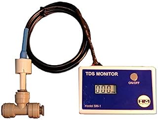 HM DIGITAL in-Line Single TDS Monitor SM-1 0-9990 ppm Accuracy +/-2% for Water Filtration System,RO Systems,Coolers,More