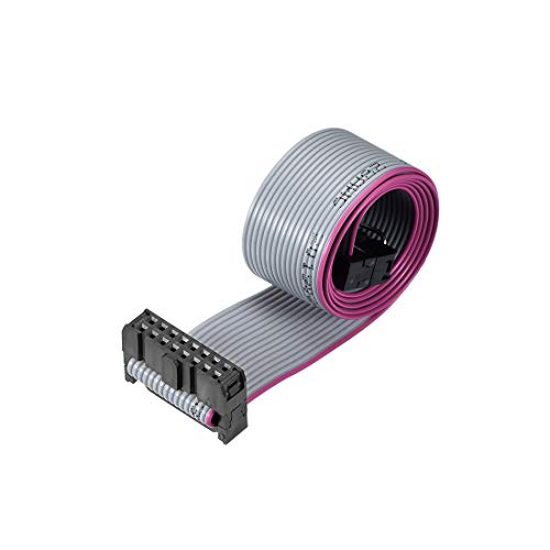 Image of sourcing map IDC Wire Flat Ribbon Cable FC/FC Connector A-type 16Pins 2.54mm Pitch 50cm Length Gray