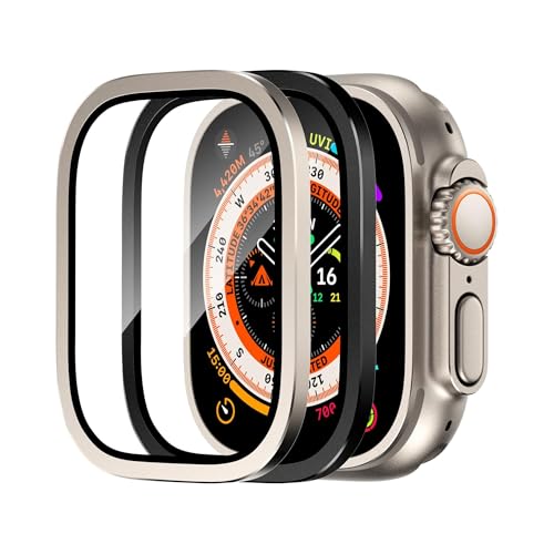 Anneau lunette étanche pour iWatch 49mm en verre trempé pour le sport et l'aventure