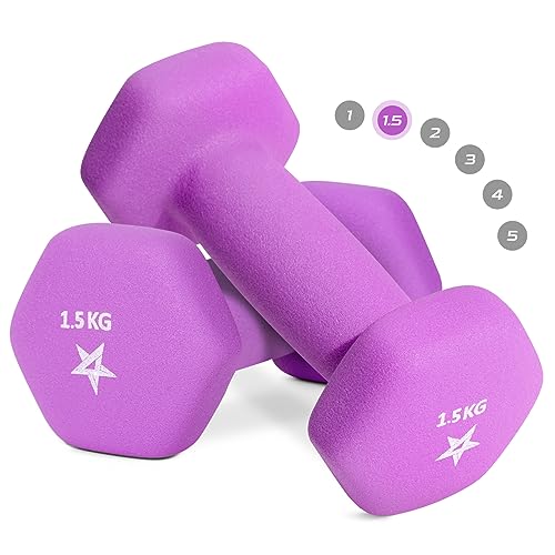 Yes4All N3JA Hex Neopren Hanteln Set Gewichte für Krafttraining Yoga...
