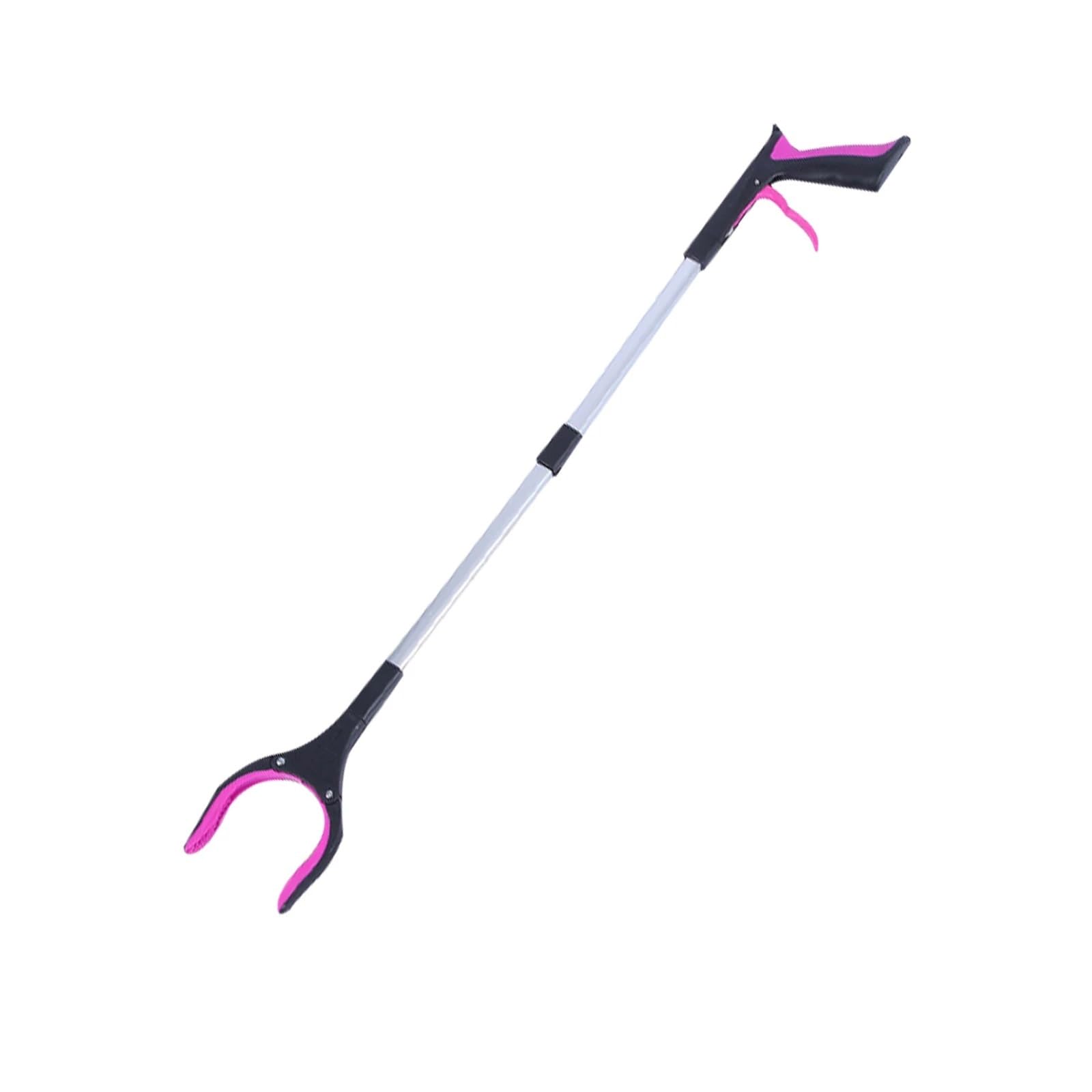 Recogedor de basura, herramienta alcance, agarrador telescópico plegable, ayuda, extensor pinza, 2 uds Para RecoleccióN(Purple)