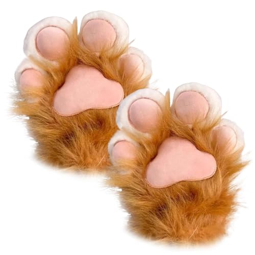 Guantes de pata de gato peludas de felpa para cosplay anime