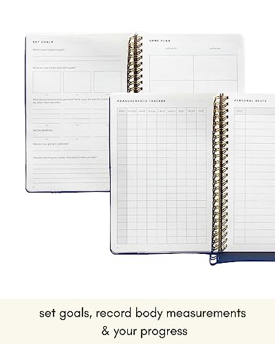 Kunitsa Co. Fitness Journal for Women - Track Workouts, Meals, and Weight Loss, Undated, Fits 120 Workouts, Dusty Blue, 6 x 8.5 Inches - Image 7
