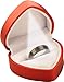 LAODA LED Heart Shaped Ring Box for Wedding, Proposal, Engagement, Valentine' Day, Christmas...Luxury LED Ring Jewelry Gift Case Box with Light for Women Men (Red LED Ring Box Heart Shaped)