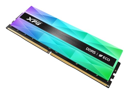 ADATA XPG RAM Lancer Neon RGB 16GB DDR5 6000MHz CL30 U-DIMM Desktop RAM (AX5U6000C3016G-CLANRSG)